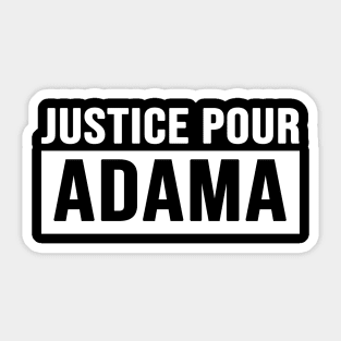 Justice Pour ADAMA Sticker